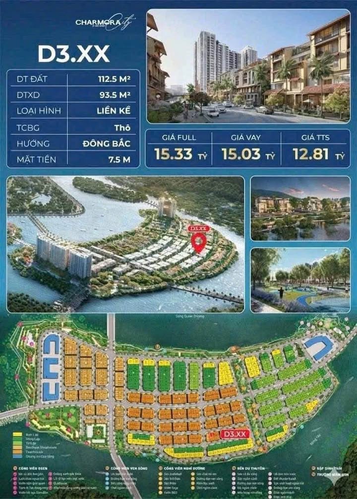 Townhouse Charmora City Nha Trang 112m² 12.8 tỷ – Mặt tiền kinh doanh