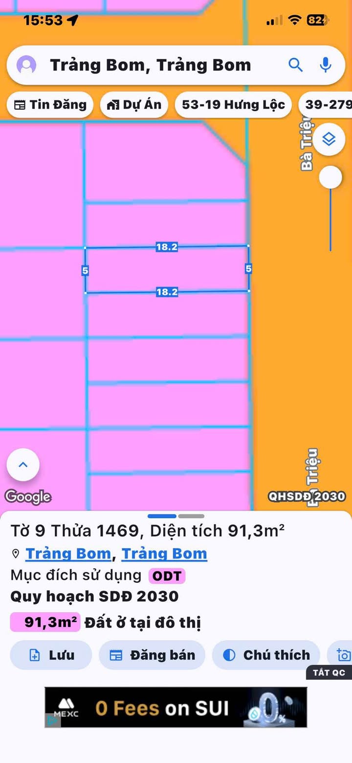 Đất nền Trảng Bom 90m² 1.9 tỷ - Sổ đỏ chính chủ