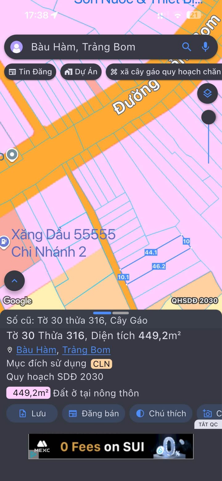 Đất nền Trảng Bom 460m² giá 1,1 tỷ - Sổ đỏ chính chủ