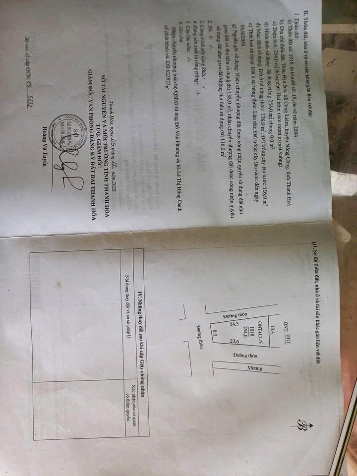 Đất nền Hậu Sơn Công Liêm 254m² - Tiềm năng tăng giá