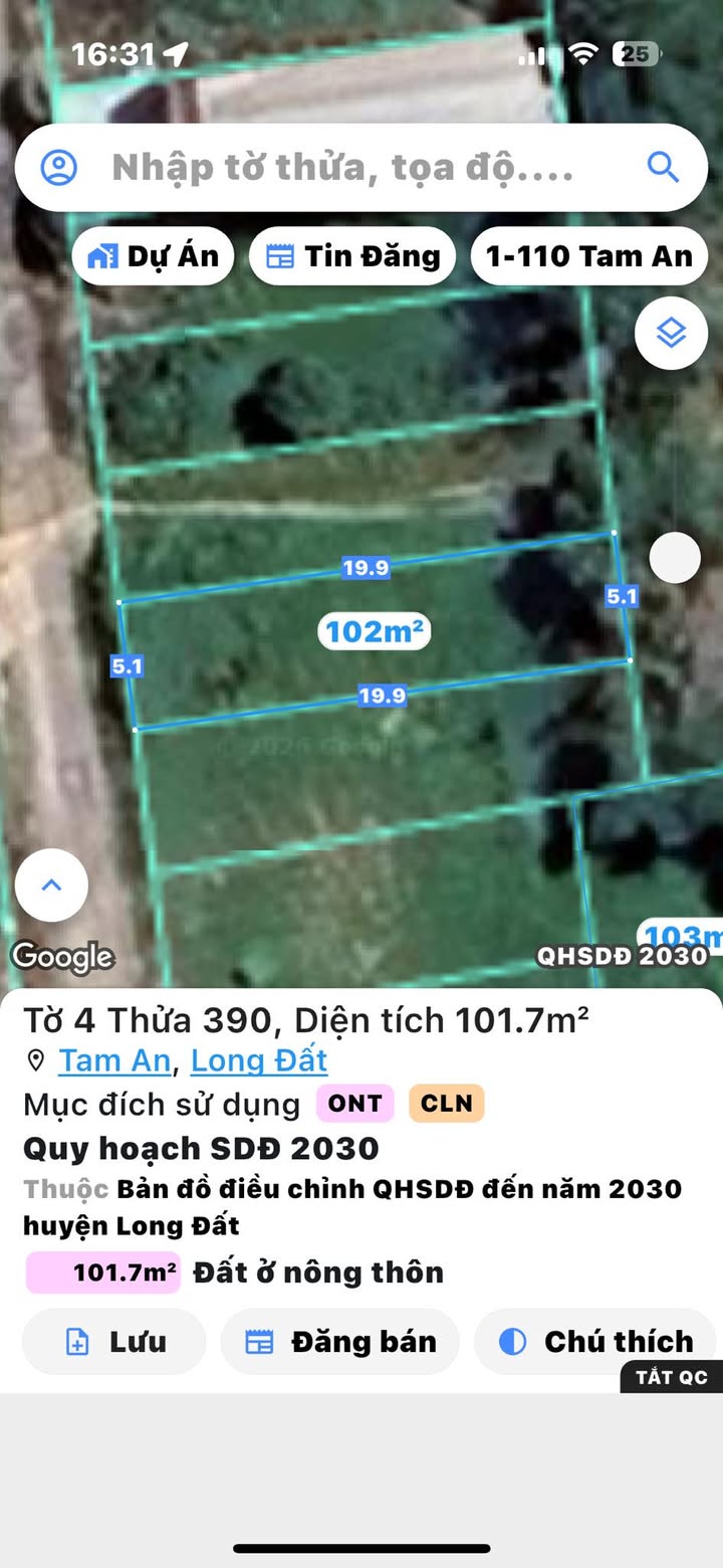 Đất Tam Phước Long Điền 100m² 1.2 tỷ - Sổ đỏ chính chủ