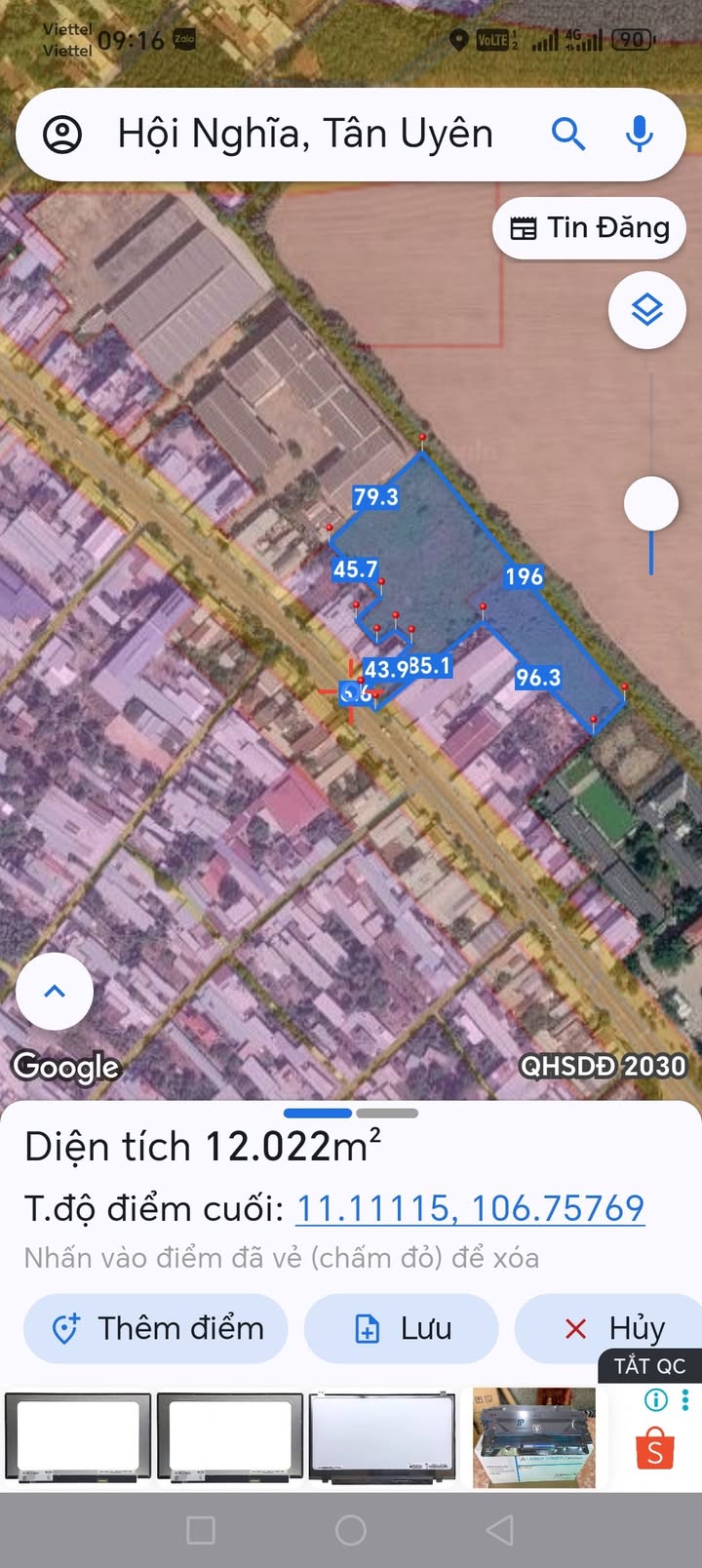 Đất DT747 Hội Nghĩa 11.500m² 100 triệu/tháng - Đường to ô tô