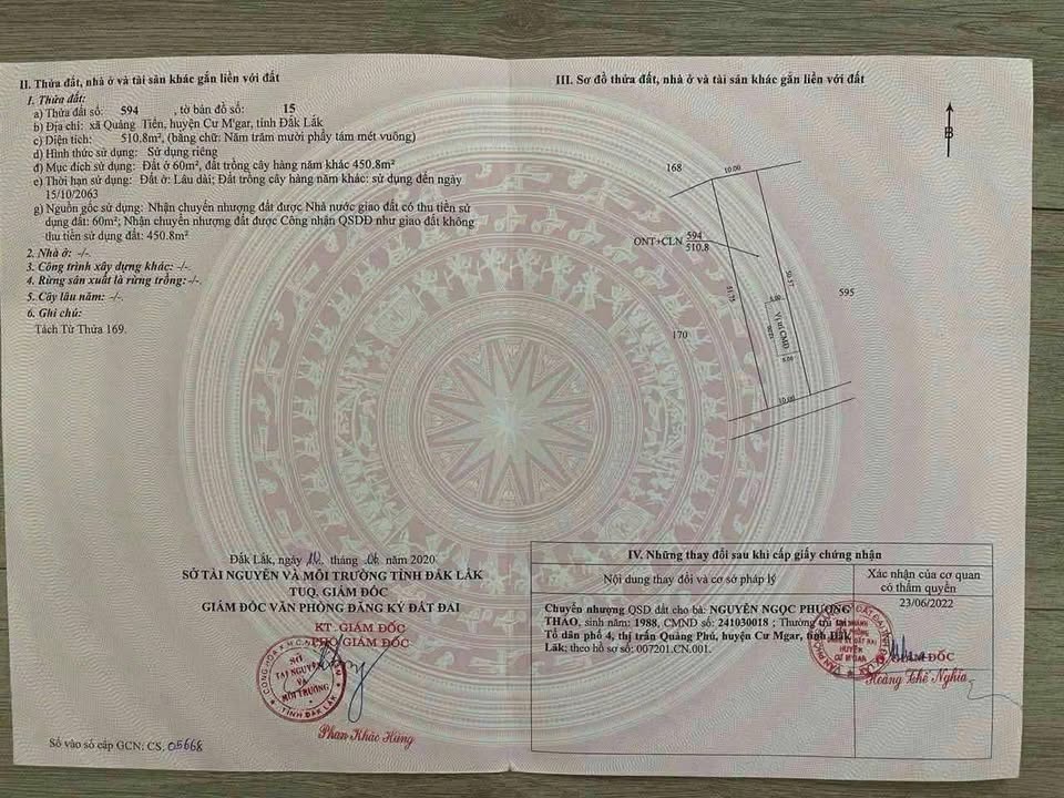 Đất nền Cư M'gar 500m² giá 1.1 tỷ - Sổ đỏ chính chủ