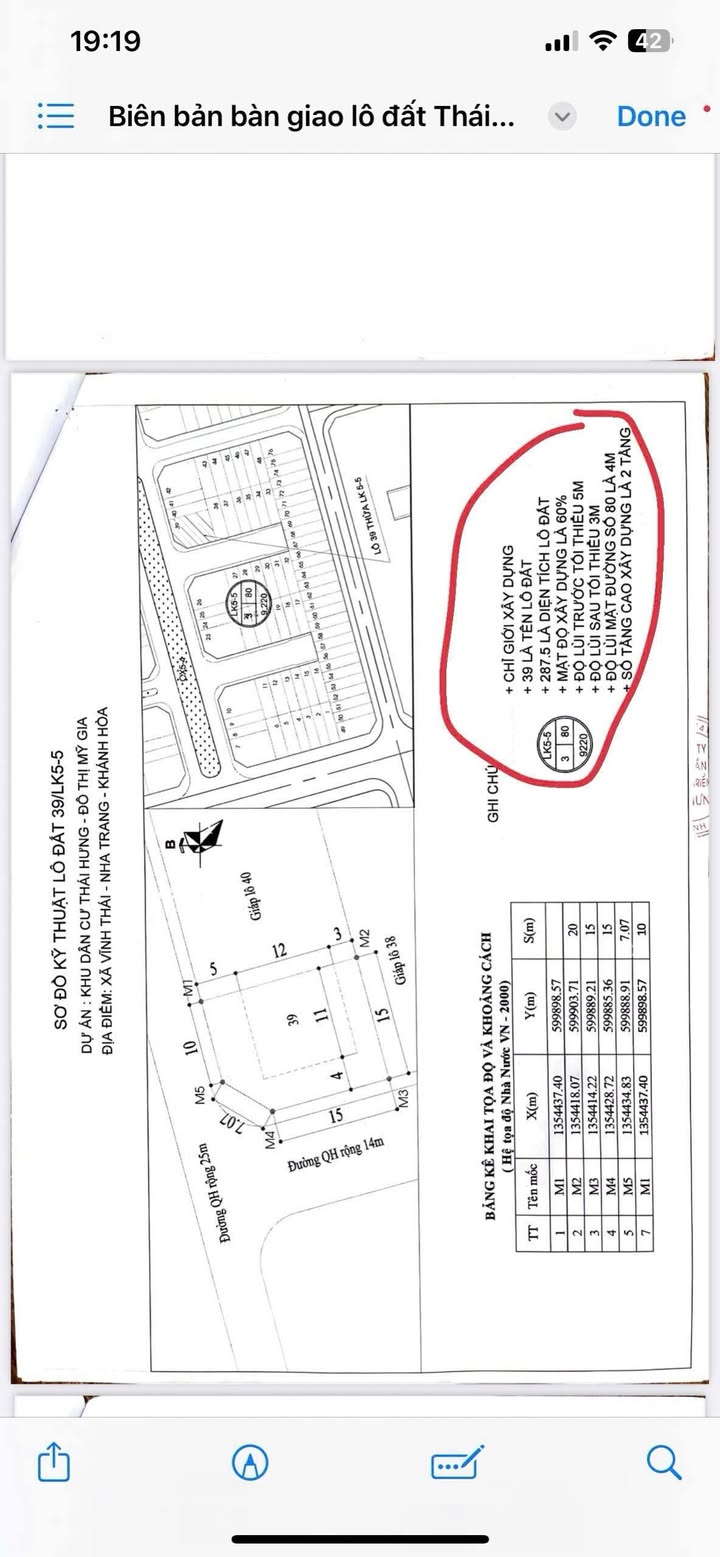 Đất Mỹ Gia Thái Hưng 288m² 45tr/m² - Đường ô tô