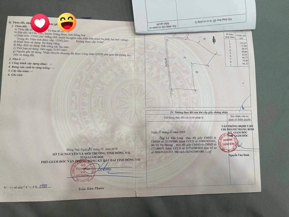 Trang trại Cây Gáo Trảng Bom 1.8ha 25 tỷ - Sổ hồng rõ ràng