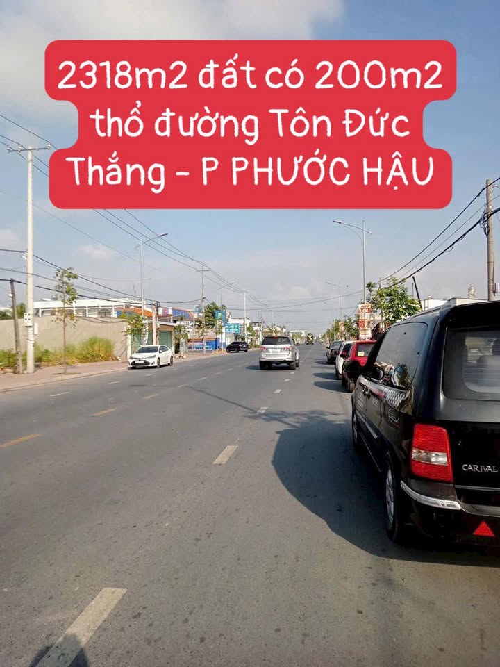 Đất nền Tôn Đức Thắng Vĩnh Long 2313m² 34.7 tỷ - Sổ đỏ