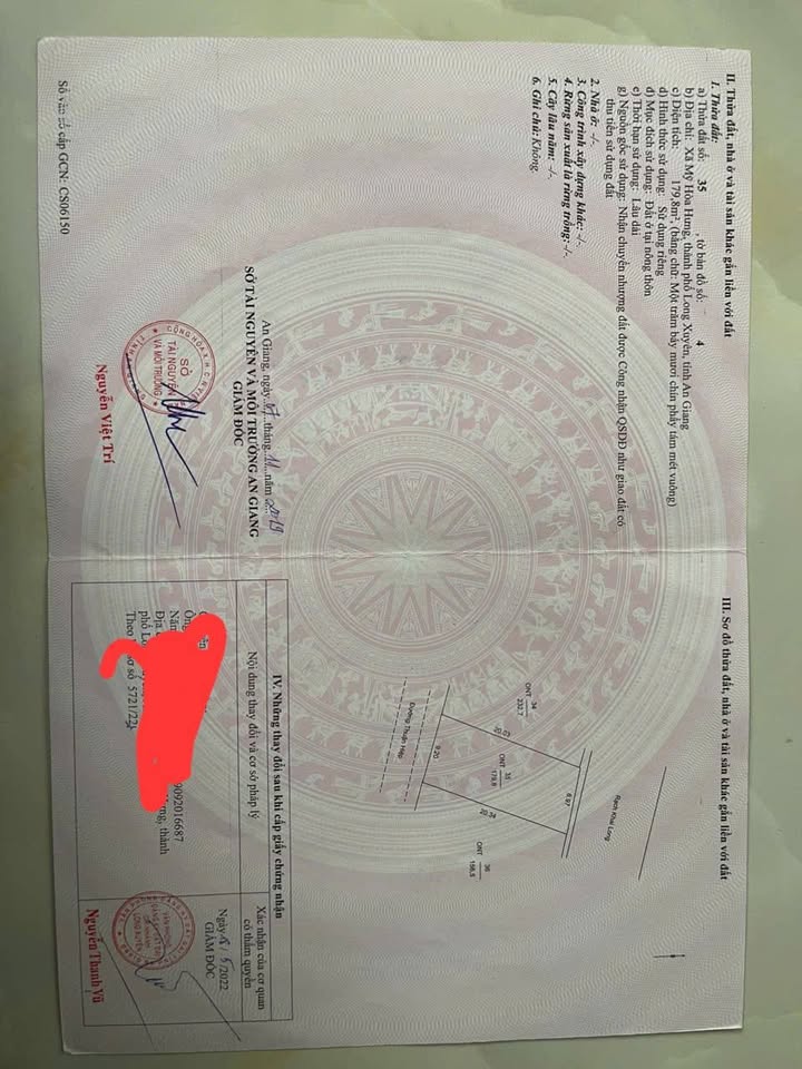 Đất nền Mỹ Hòa Hưng Long Xuyên 179m² 900 triệu - Sổ đỏ chính chủ