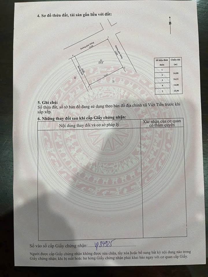 Đất nền Hà Tĩnh Thịnh Vượng 225m² – Sổ đỏ sẵn sàng vào xây