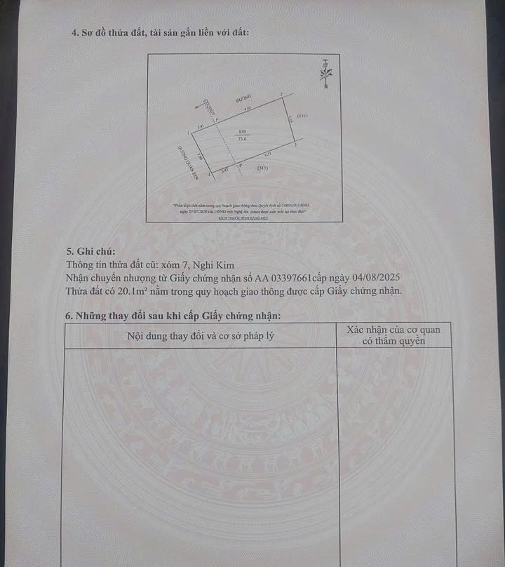 Đất nền Quán Sen Nghi Kim 73.6m² 2.1 tỷ - Đầu tư dài hạn