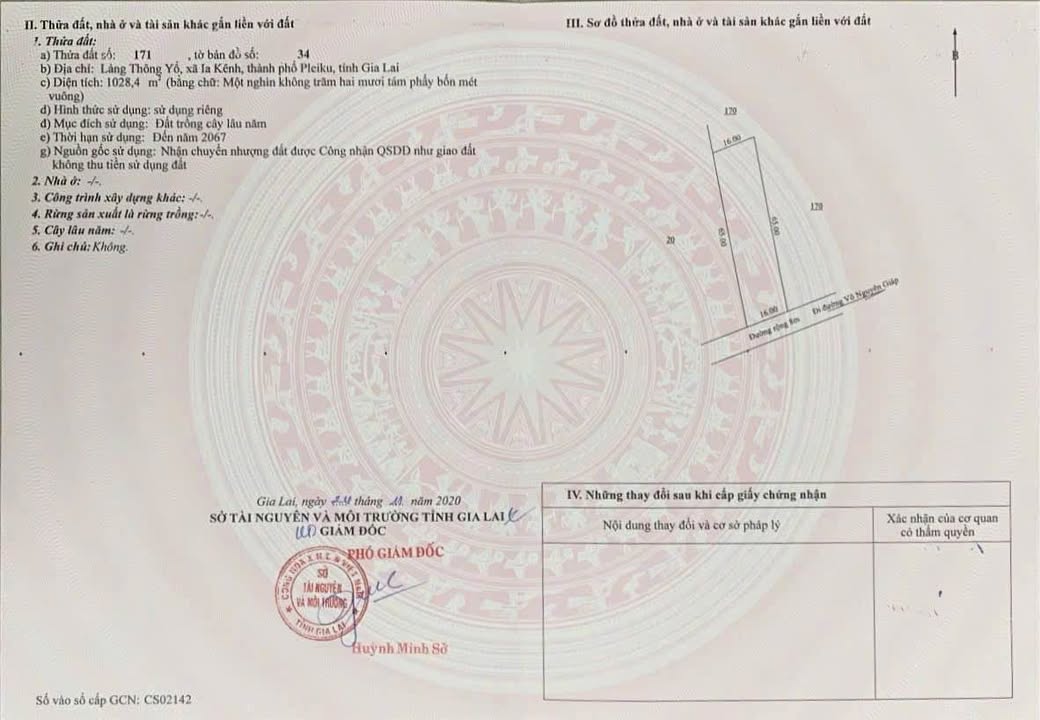 Đất nền Ia Kênh Pleiku 1.040m² 4xxtr/sào - Sổ đỏ chính chủ