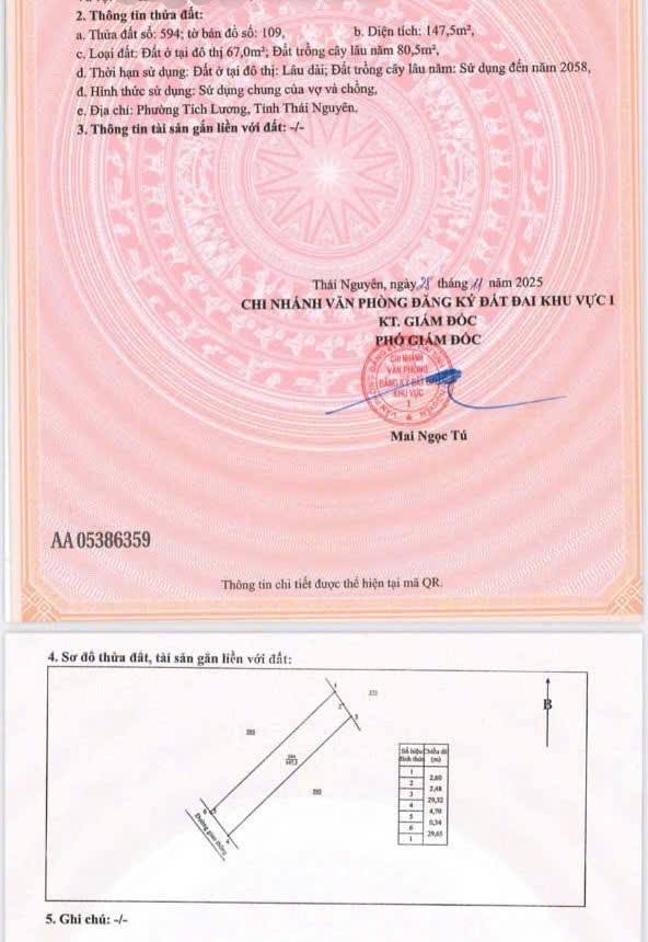 Đất Tân Lập Thái Nguyên 148m² 1 tỷ - Xây dựng tự do