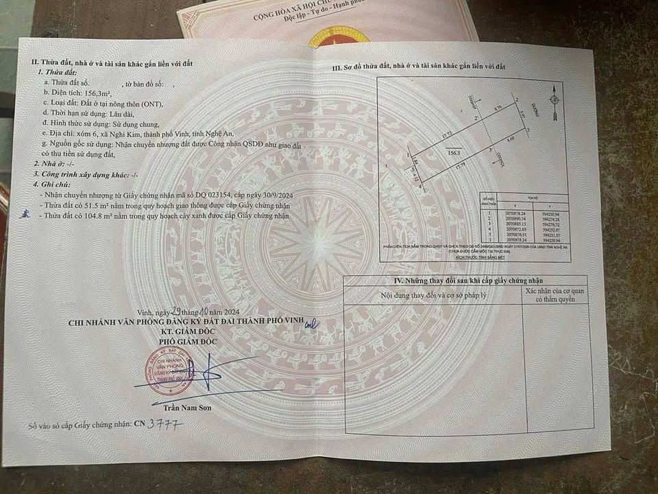 Đất nền Quán Sen Nghi Kim 156m² 3,48 tỷ - Đường to ô tô