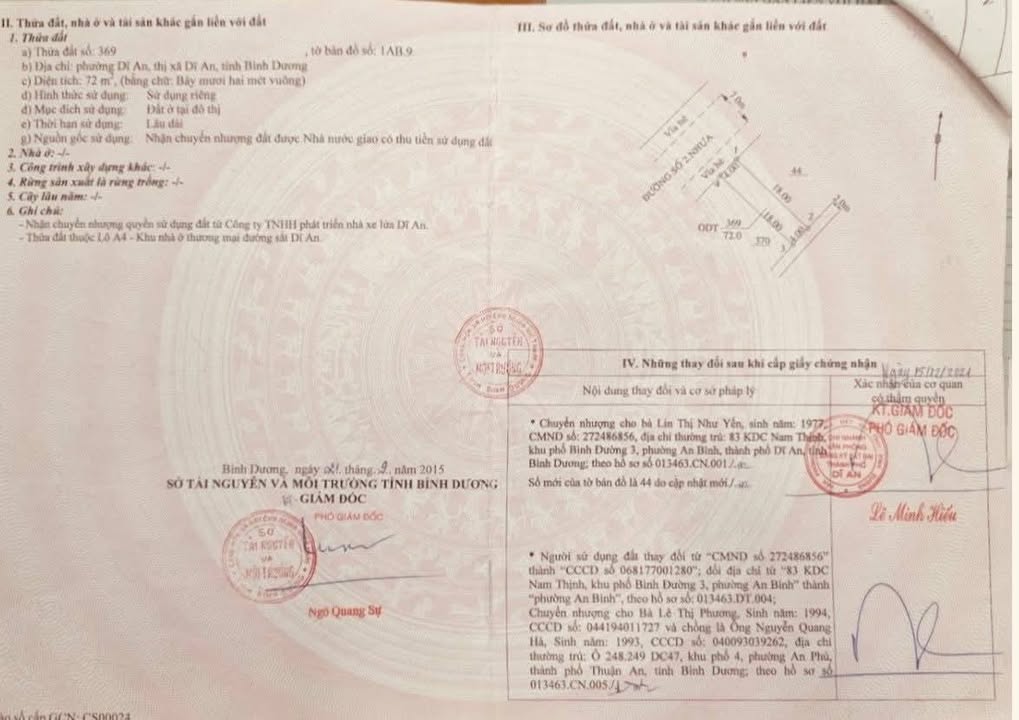 Đất nền Đường Sắt 1 Dĩ An 72m² 9.2 tỷ - Pháp lý rõ ràng