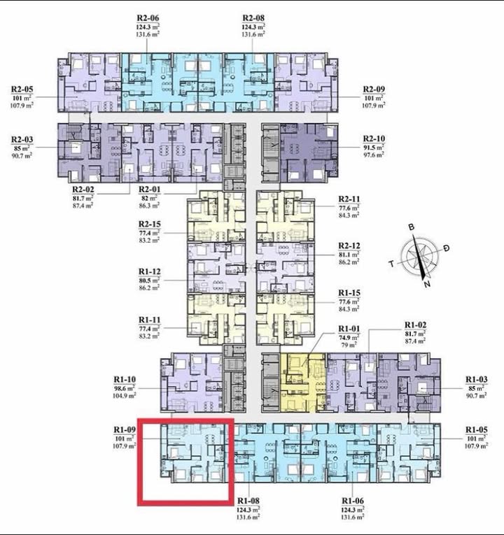 Căn hộ Florence 28 Trần Hữu Dực 101m² 10 tỷ - View đẹp