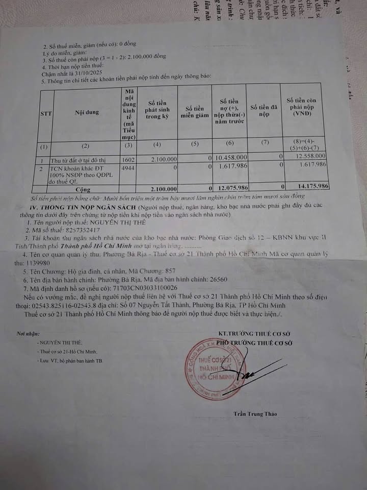 Đất Quận 1 Võ Thị Sáu 310m² giá 3 tỷ - Đường to ô tô