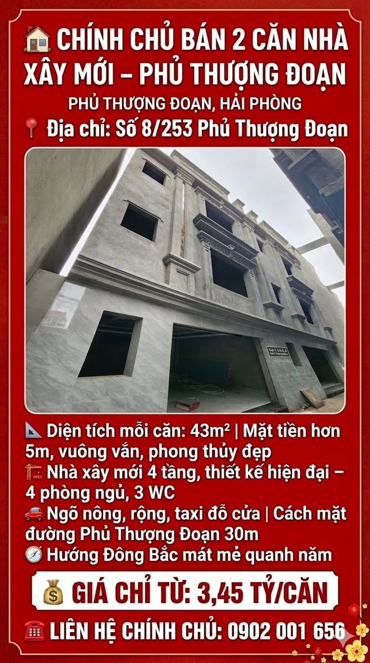 Nhà Phủ Thượng Đoạn Ngô Quyền 43m² 3,45 tỷ - Chính chủ bán