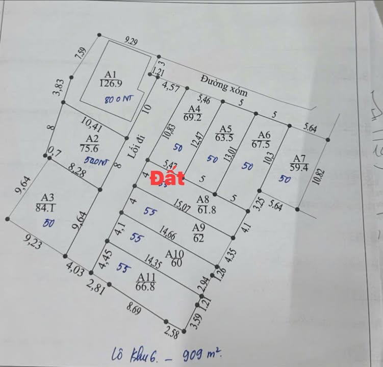 Đất nền Dân Quyền Tam Nông 61m² 450 triệu - Pháp lý rõ ràng