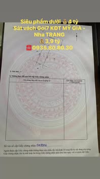 Đất Mỹ Gia Nha Trang 103m² 3.9 tỷ - Sổ đỏ chính chủ