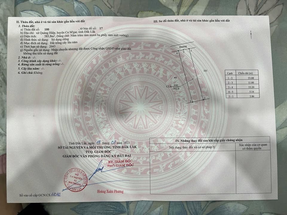 Đất nền Ea Đhinh Quảng Hiệp 572m² 0.25 tỷ - Sổ đỏ chính chủ