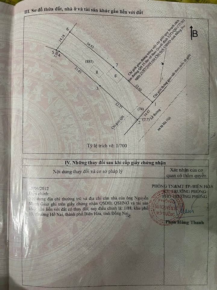 Đất thổ cư Biên Hòa QL1A 1000m² 50 tỷ - Pháp lý rõ ràng