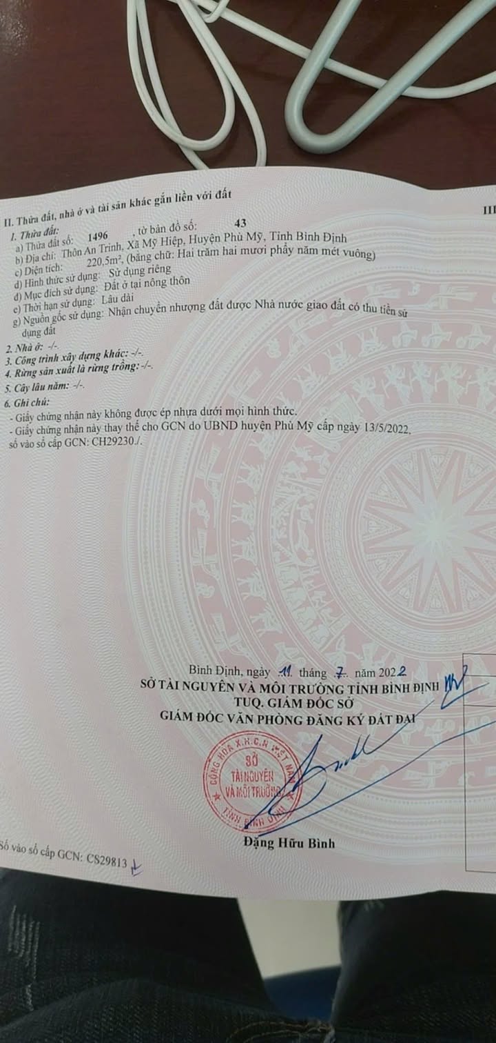 Đất nền Phù Mỹ Mỹ Hiệp 220m² giá 3xx triệu - Giá tốt hiếm có