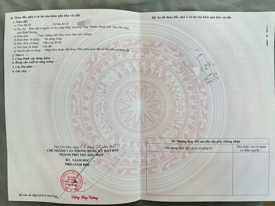 Đất nền Hiệp Thành 1 Thủ Dầu Một 150m² 4.5-5.25 tỷ - Sổ đỏ chính chủ