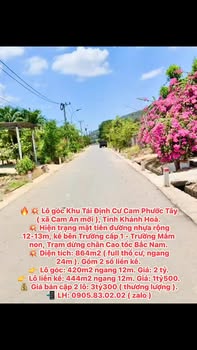 Đất nền Cam An Nam 864m² 3.3 tỷ - Sổ đỏ chính chủ