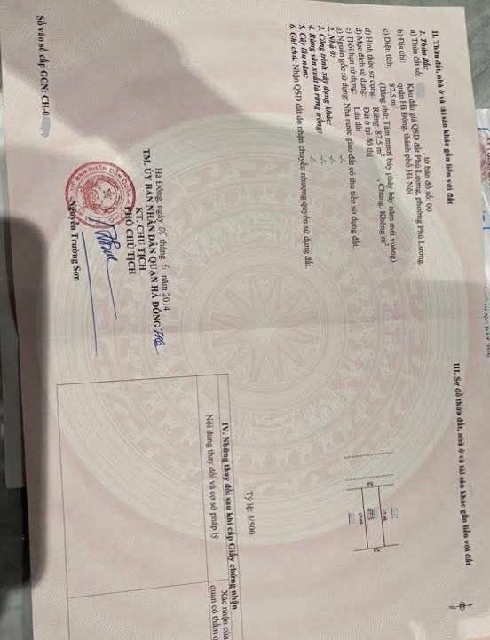 Đất Phú Lương Hà Đông 88m² 1 tỷ - Sổ đỏ chính chủ