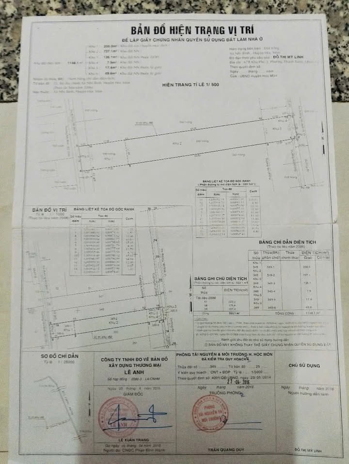 Đất nền Nhị Bình Hóc Môn 1081m² 10.5 tỷ - Sổ đỏ chính chủ