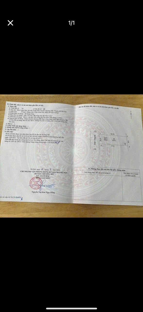 Đất Trấn Xuân Mai 97m² 3 tỷ - Sổ đỏ chính chủ