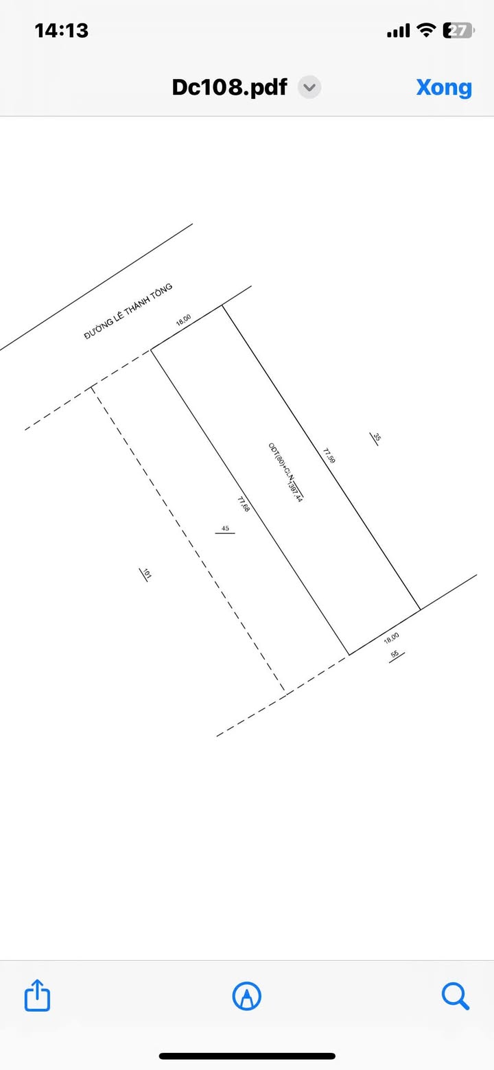 Đất nền Phú Mỹ Lê Thành Tông 1.397m² 1 tỷ - Sổ đỏ chính chủ