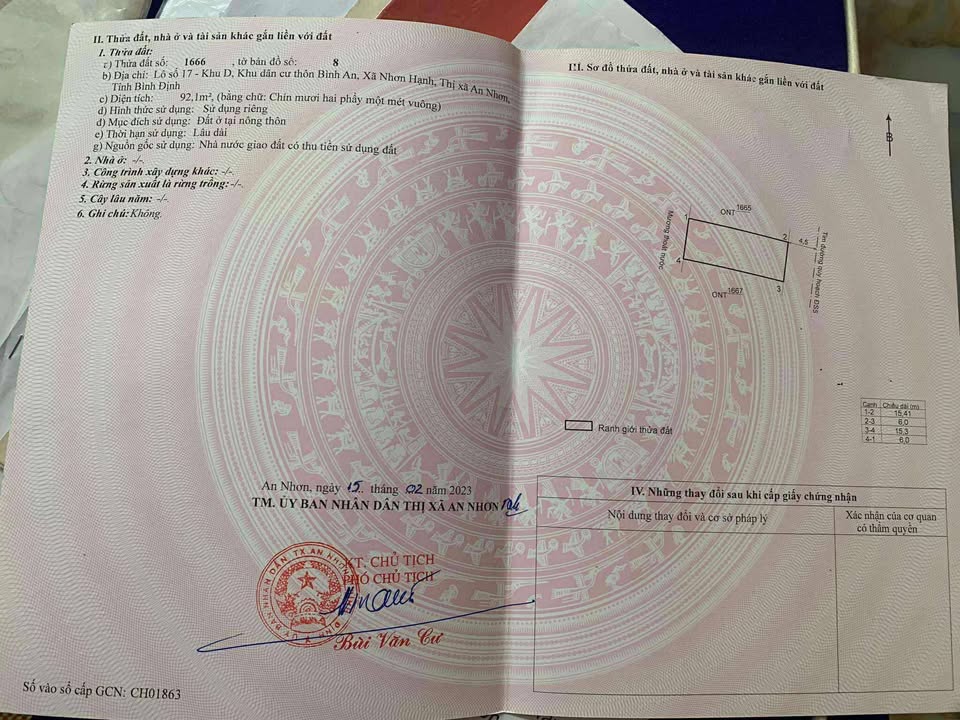 Đất nền Nhơn Hạnh 92m² 400-499tr - Sổ đỏ chính chủ