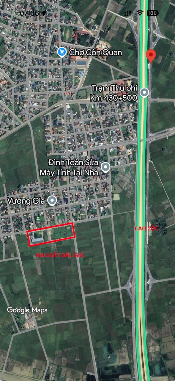 Đất nền Diễn Cát, Diễn Châu 208m² - Mặt tiền ô tô