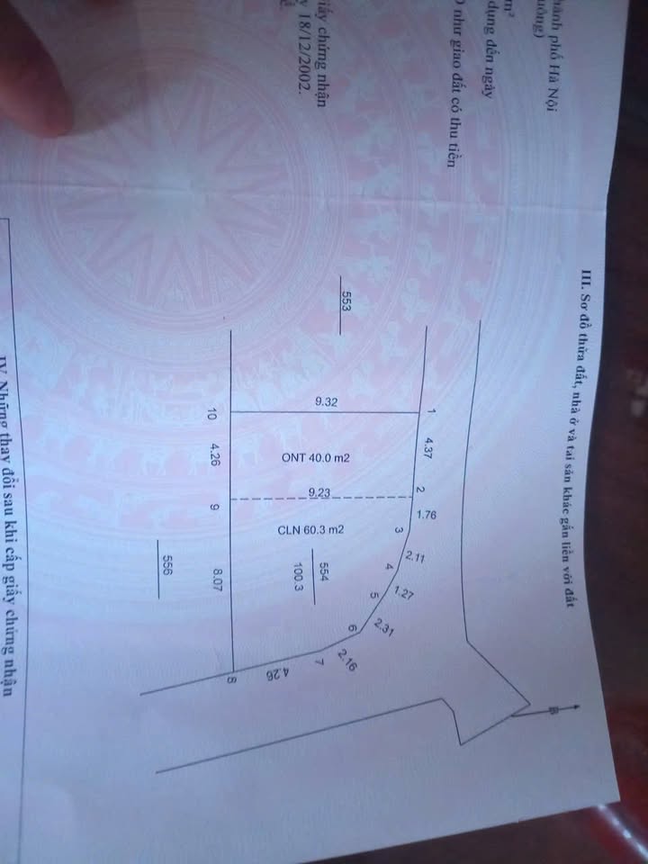 Đất nền Văn Khê Mê Linh 100m² 4 tỷ - Sổ đỏ chính chủ