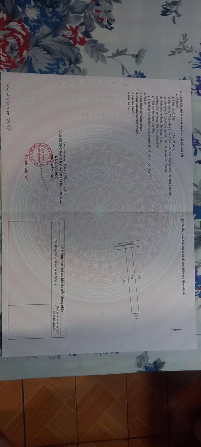 Đất Hòa Khánh Nam Đức Hòa 198m² 650 triệu - Sổ đỏ chính chủ