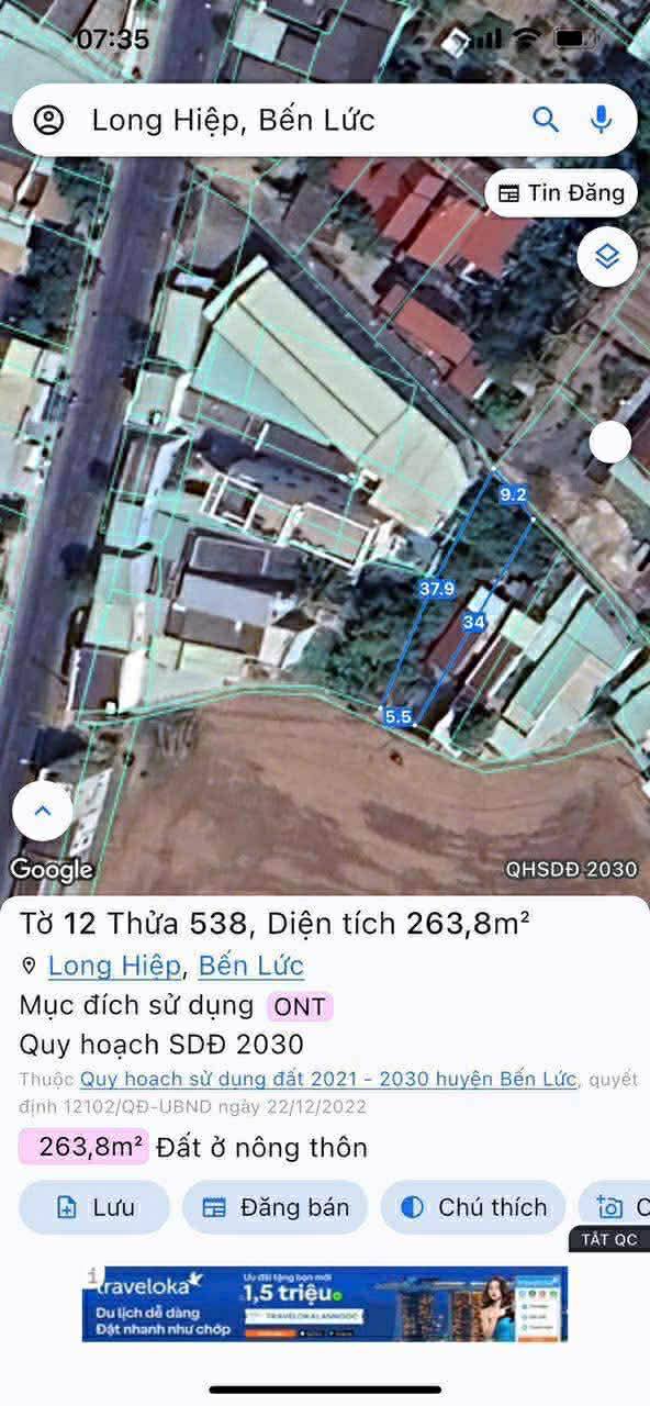 Đất nền Mỹ Yên Bến Lức 200m² giá 2.15 tỷ - Sổ đỏ chính chủ