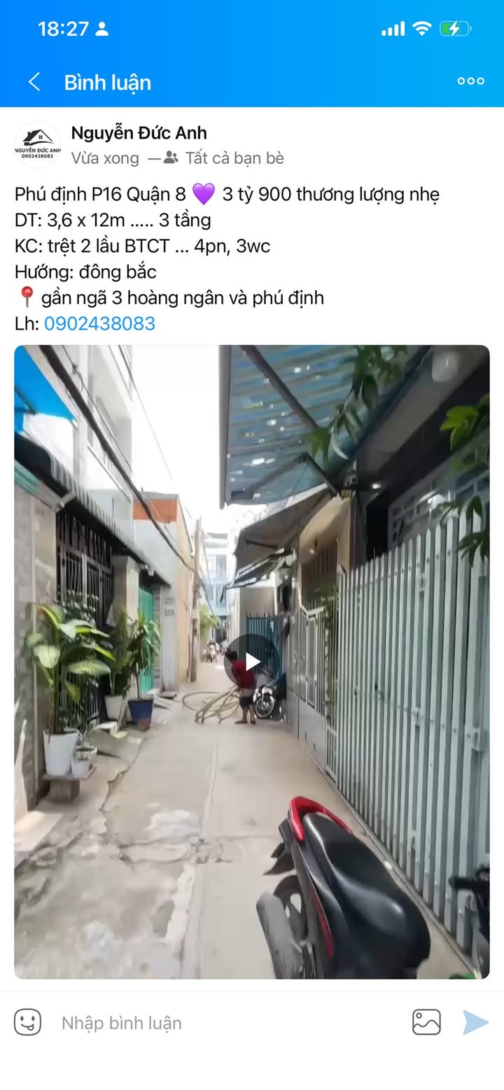 Nhà riêng Phú Định P16 Quận 8 43m2 3.9 tỷ - Chính chủ bán