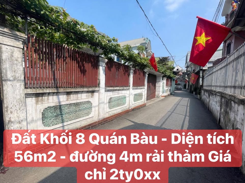 Đất nền Quán Bàu Vinh 56m² 2,05 tỷ - Hạ tầng hoàn thiện