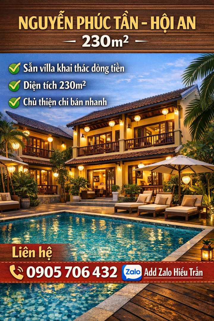 Nhà Nguyễn Phúc Tần Hội An 230m² - Chính chủ bán gấp