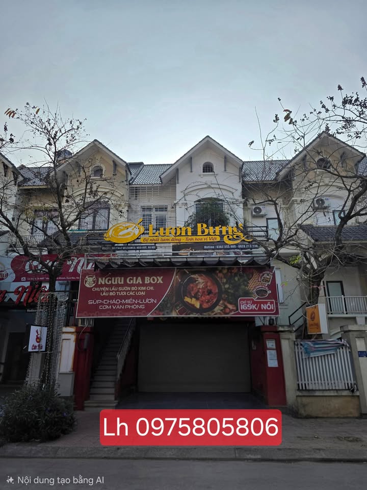 Nhà phố cho thuê Geleximco Hà Đông 120m² - KD mặt tiền