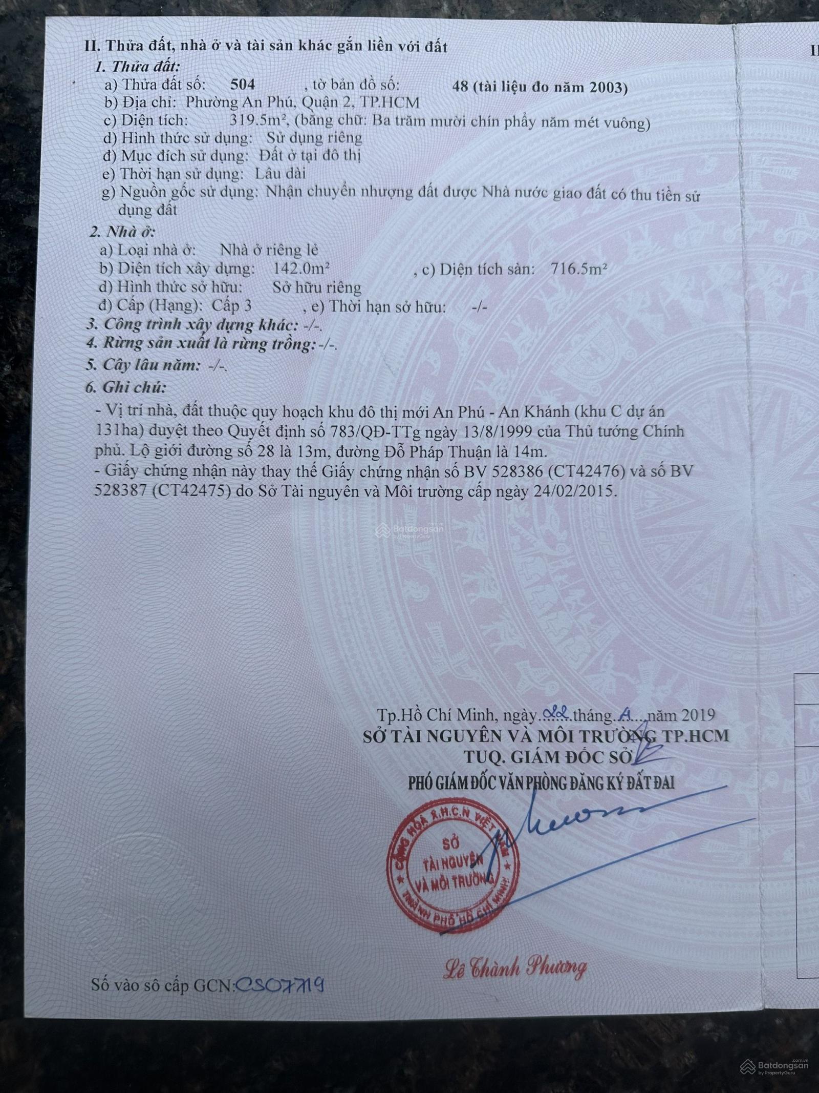 Đất nền Trần Não 300m² giá 91 tỷ - Sổ đỏ chính chủ