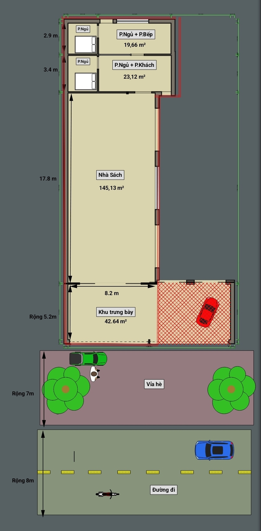 Mặt bằng Phước An 230m² 27tr - Mặt tiền kinh doanh