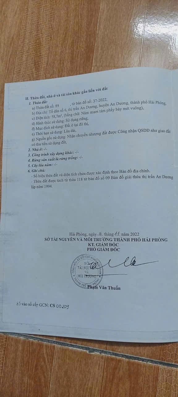 Nhà riêng Tổ 6 An Dương 58m² giá 1,95 tỷ - Chính chủ bán