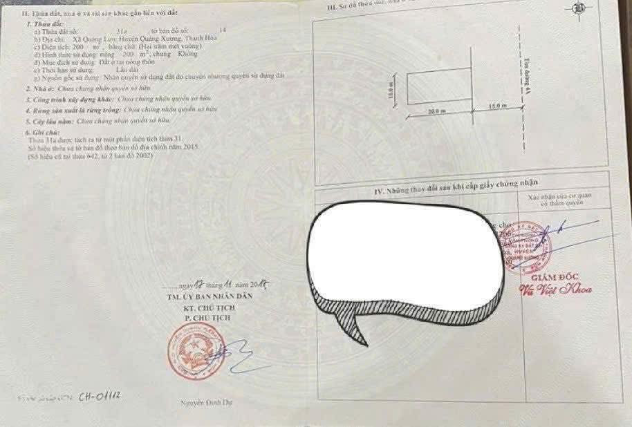 Đất nền Quảng Lưu Quảng Xương 200m² 3 tỷ - Sổ đỏ chính chủ