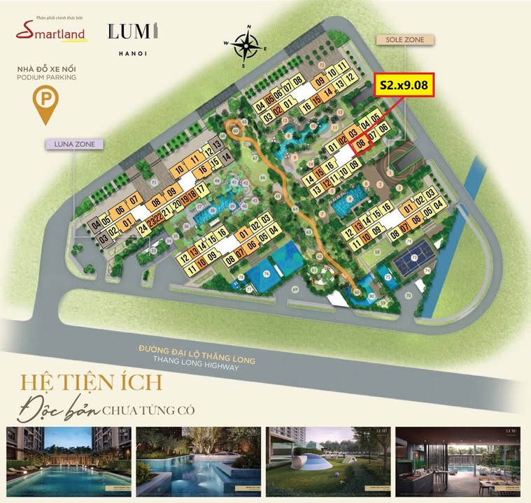 Căn hộ Lumi GĐ 1 Nam Từ Liêm 81m² - Bàn giao ngay
