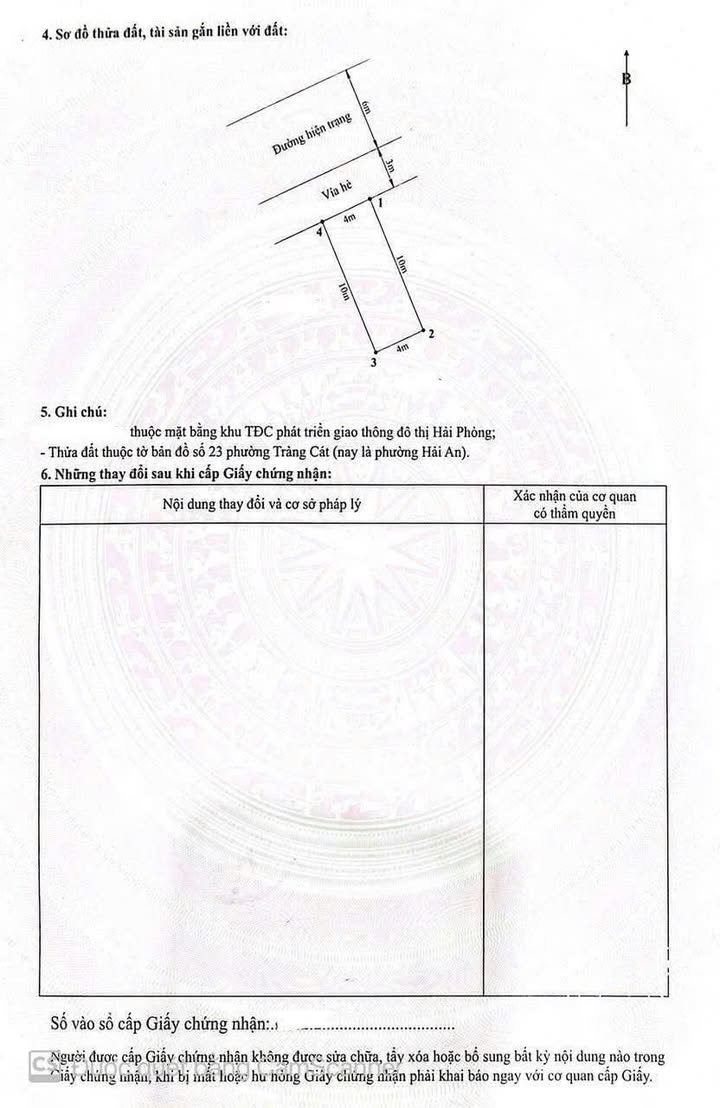 Đất nền TDC Tràng Cát 40m² giá 2.12 tỷ - Sổ đỏ chính chủ