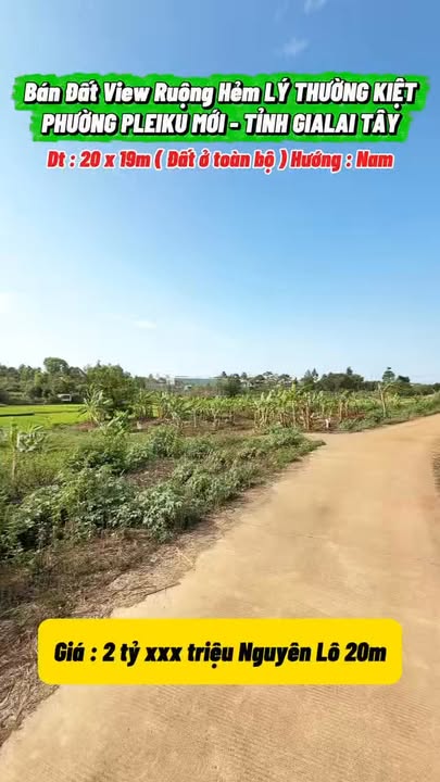 Đất nền Pleiku Lý Thường Kiệt 380m² 2 tỷ - Sổ đỏ chính chủ