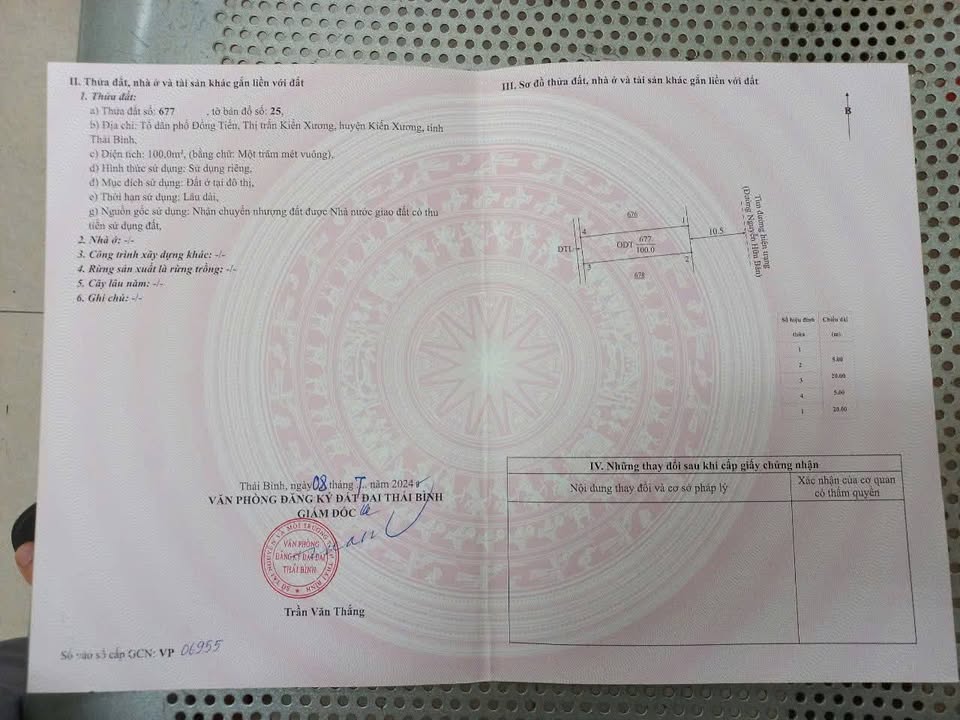 Đất nền Kiến Xương TT 100m² giá 1.3 tỷ - Sổ đỏ chính chủ