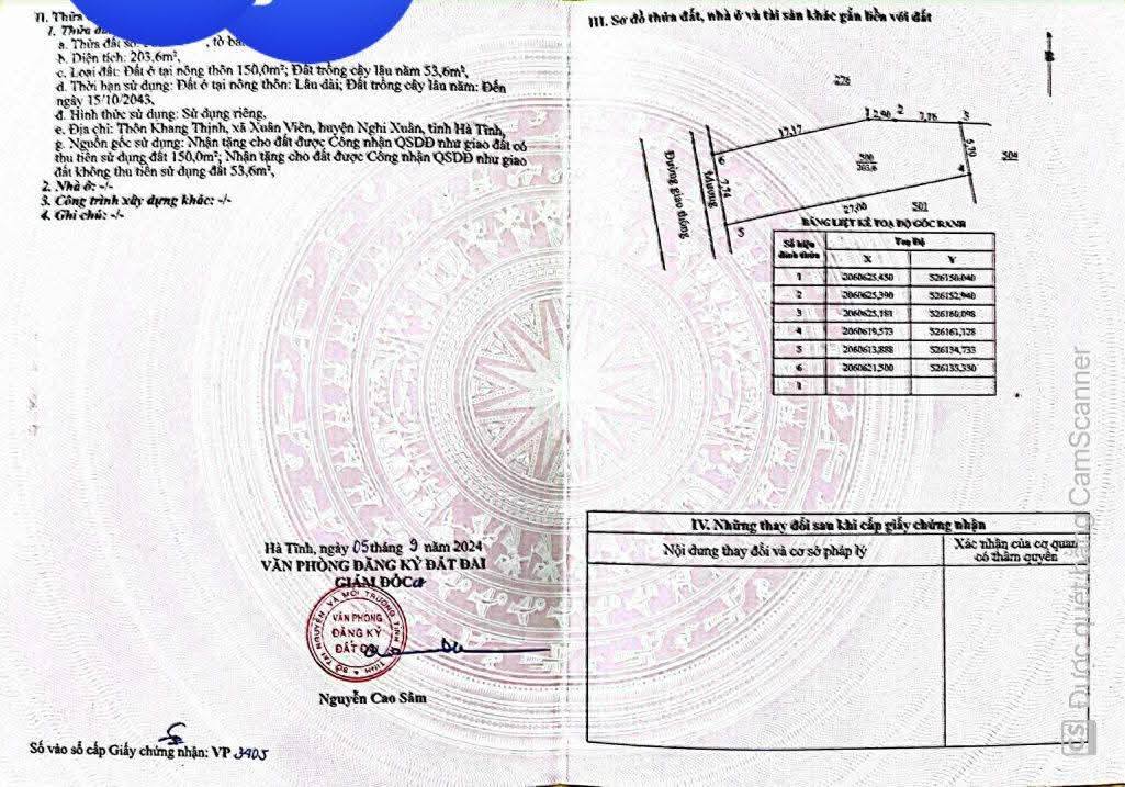 Đất nền Thôn Khang Thịnh Xuân Viên 203m² 2 tỷ - Sổ đỏ chính chủ