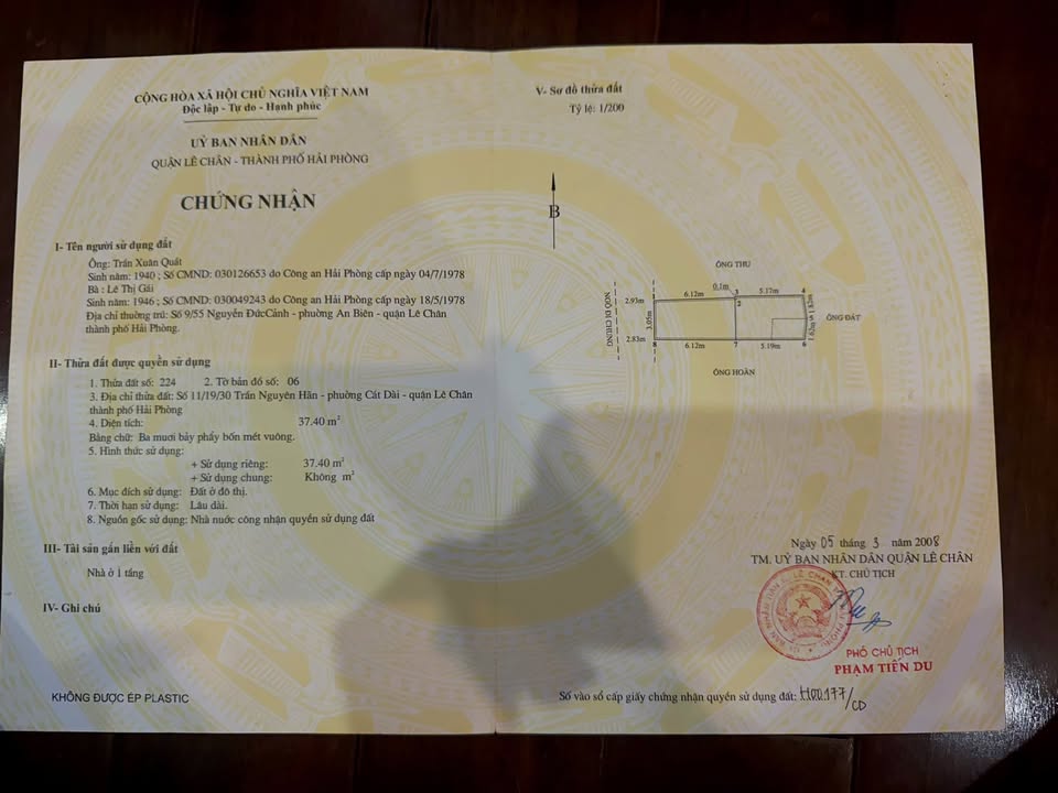 Nhà Trần Nguyên Hãn 37m² 2.9 tỷ – Ô tô vào ngõ